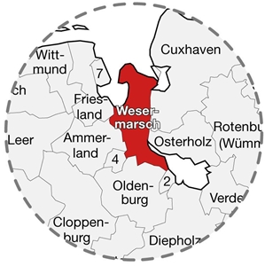 fd karte - 042 - karte-landkreise-niedersachsen-wesermarsch