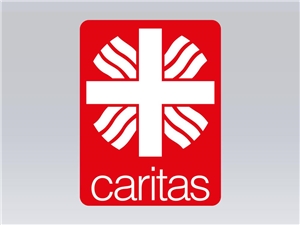 Caritas-Logo auf Grauverlauf