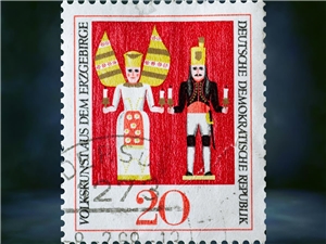 Briefmarke aus der DDR mit weihnachtlichen Motiven