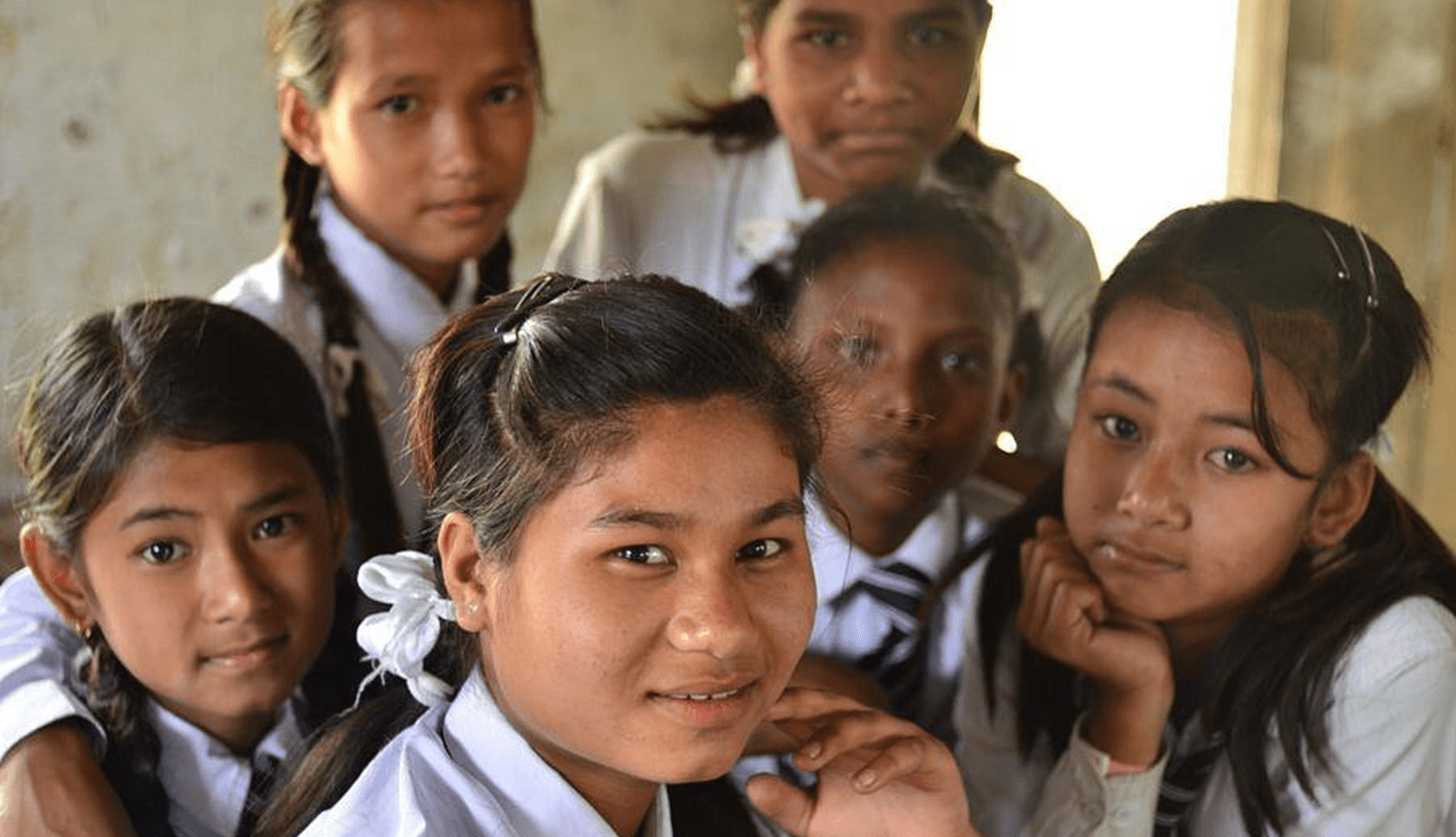 Bildung statt Arbeit: Diese Mädchen wurden aus der Kinderarbeit befreit und gehen jetzt zur Schule.
