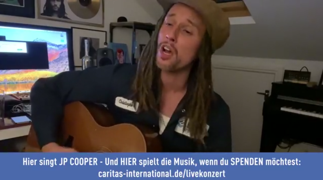 Bild JPCooper bei Caritas international im Livestream