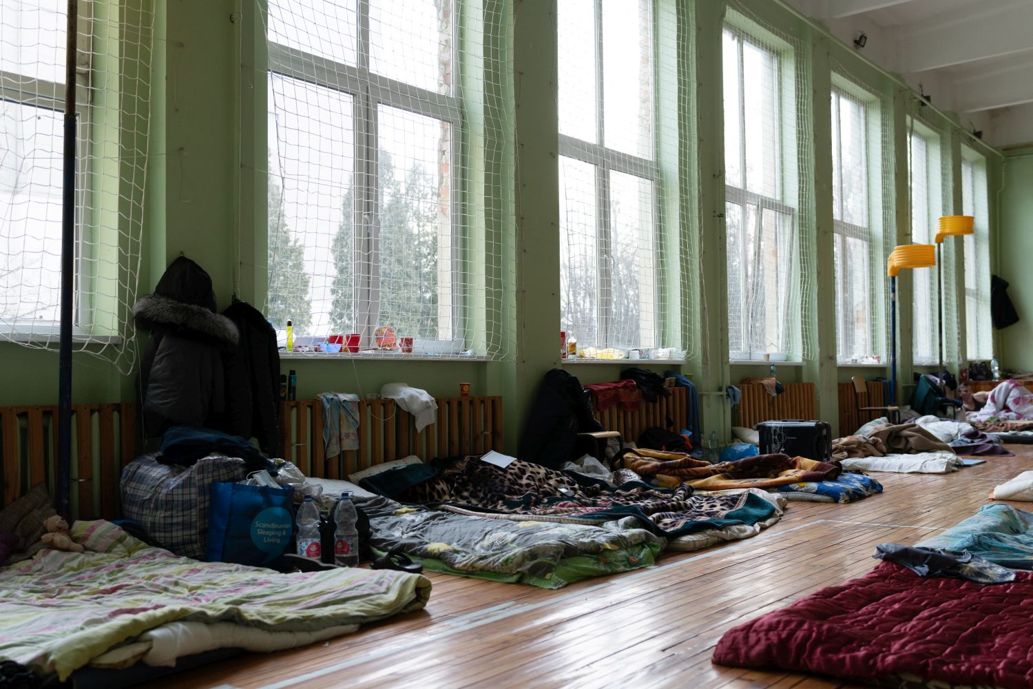 Flüchtlingsunterkunft Schule in Lwiw