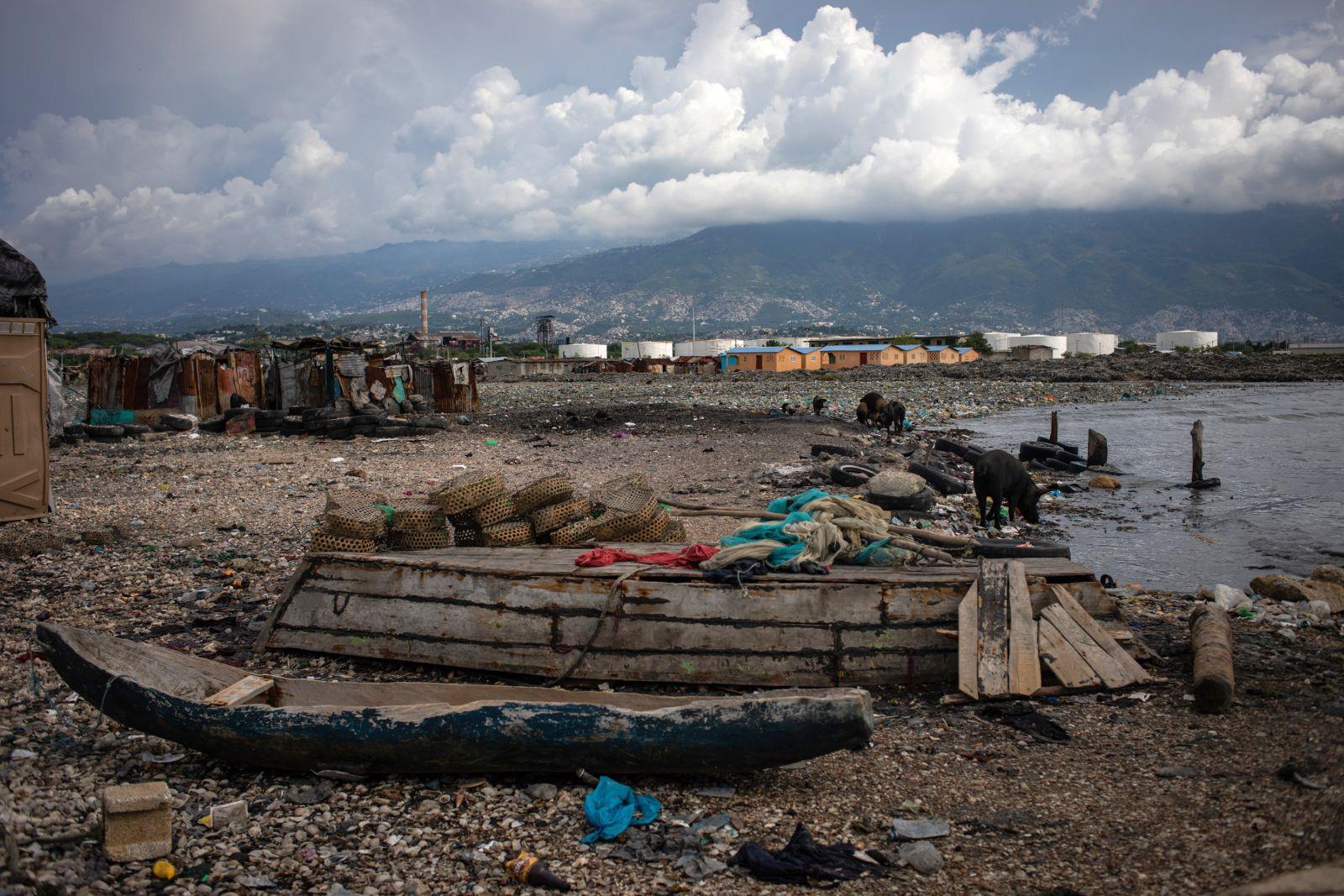 Blick auf Armenviertel in der Hauptstadt Port-au-Prince. 