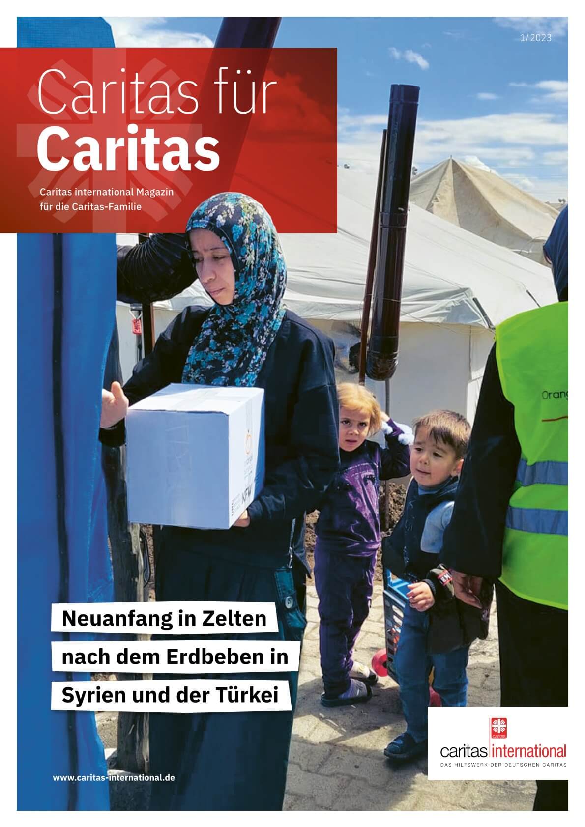 Cover des Caritas für Caritas-Magazins 01/2023