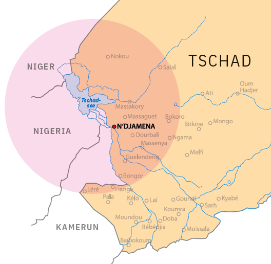 Karte Tschadsee Region