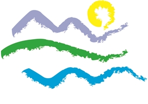 Zeichnung Sonne, Berge, Wiese, Wasser Zeichnung Sonne, Berge, Wiese, Wasser
