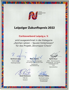 Urkunde Leipziger Zukunftspreis 2022
