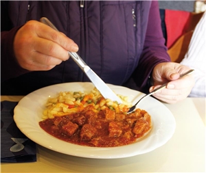 Sonntagseinladungen Ein Teller mit Essen bei einer Sonntagseinladung