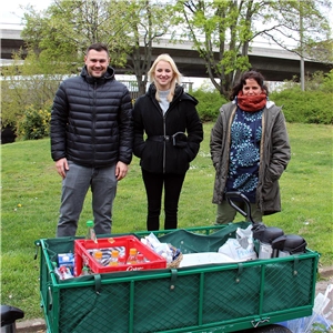 Caritas-Mitarbeitende des Café Anker im Hanielpark