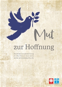 Flyer der Sommersammlung von der Caritas und der Diakonie unter dem Thema "Mut zur Hoffnung".