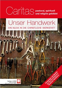 Das Titelblatt einer Broschüre zeigt eine Ansammlung von Werkzeugen.