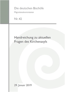 Cover der 'Handreichung zu aktuellen Fragen des Kirchenasyls' der Deutschen Bischofskonferenz