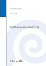 Cover der Arbeitshilfe Nr. 320 'Kirchliches Datenschutzrecht' der Deutschen Bischofskonferenz