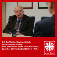 Vorschaubild der Episode 026 des Podcasts 'CARItalks' mit Heinz-Josef Kessmann, der an einem Besprechungstisch sitzt und den Interviewer Markus Lahrmann anblickt