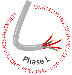 Logo des Projekts "Phase L – Initiative zur lebensphasengerechten Personal- und Organisationsentwicklung" der Caritas in NRW