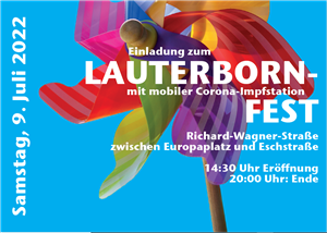 Einladungskarte zum Lauterbornfest 2022 in Offenbach