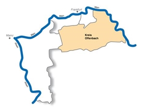 Landkarte Kreis Offenbach