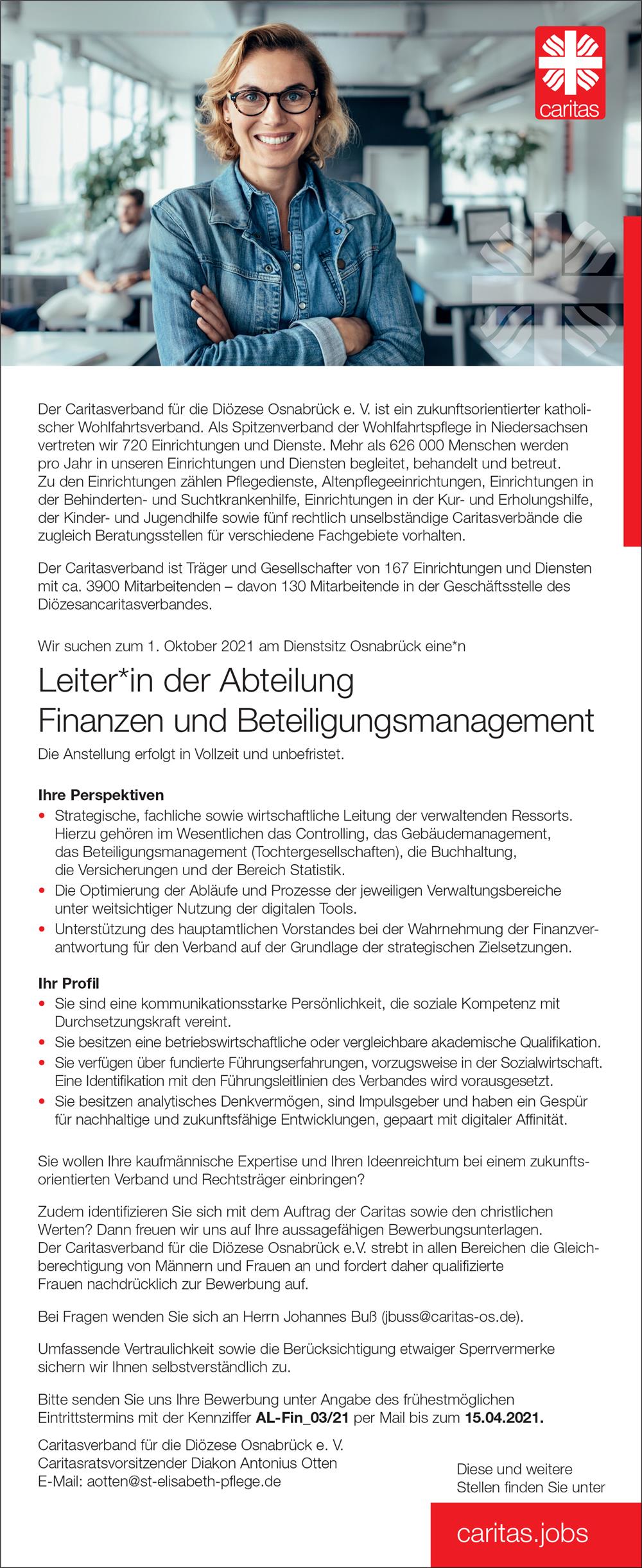 Ausschreibung Leitung Finanzen