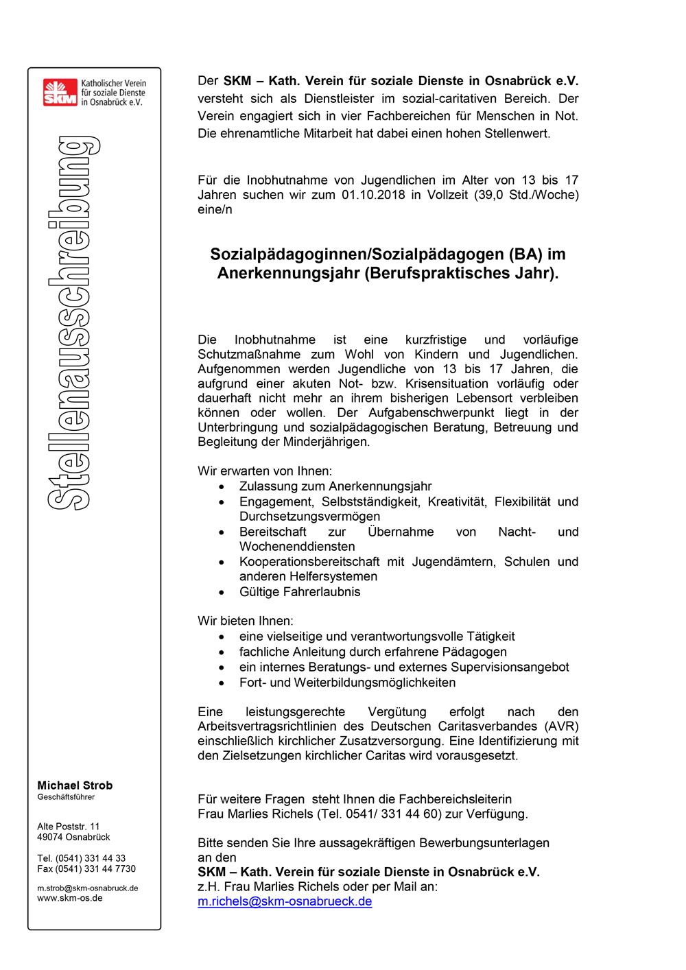 Sozialpädagog*in im Berufsanerkennungsjahr
