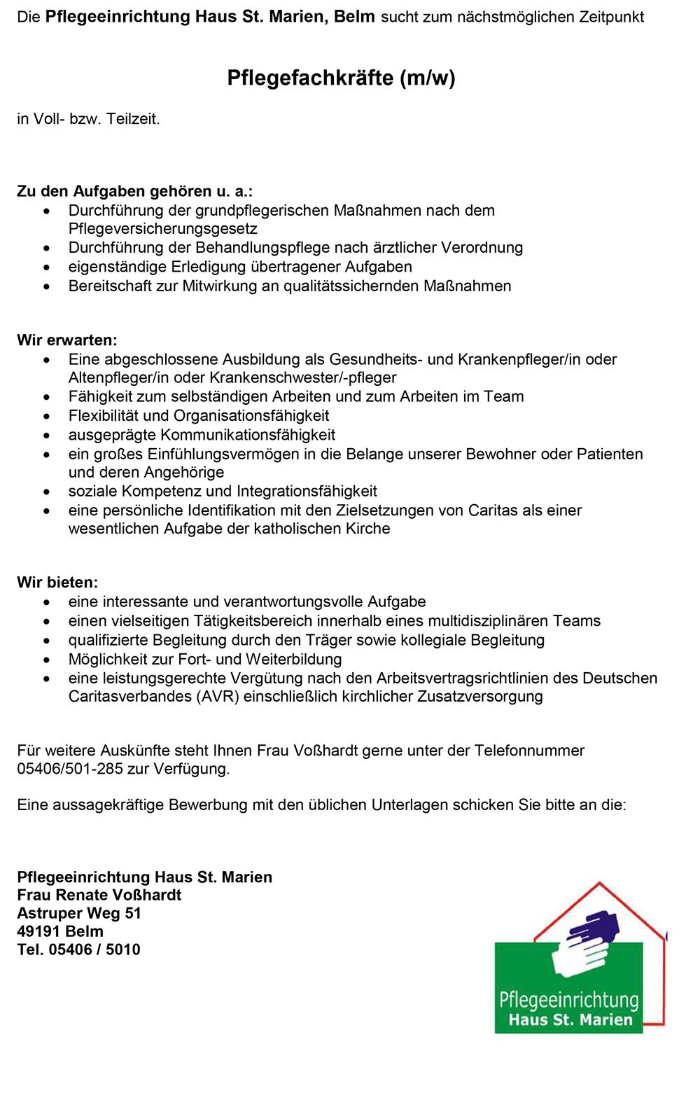 St. Marien Pflegefachkraft