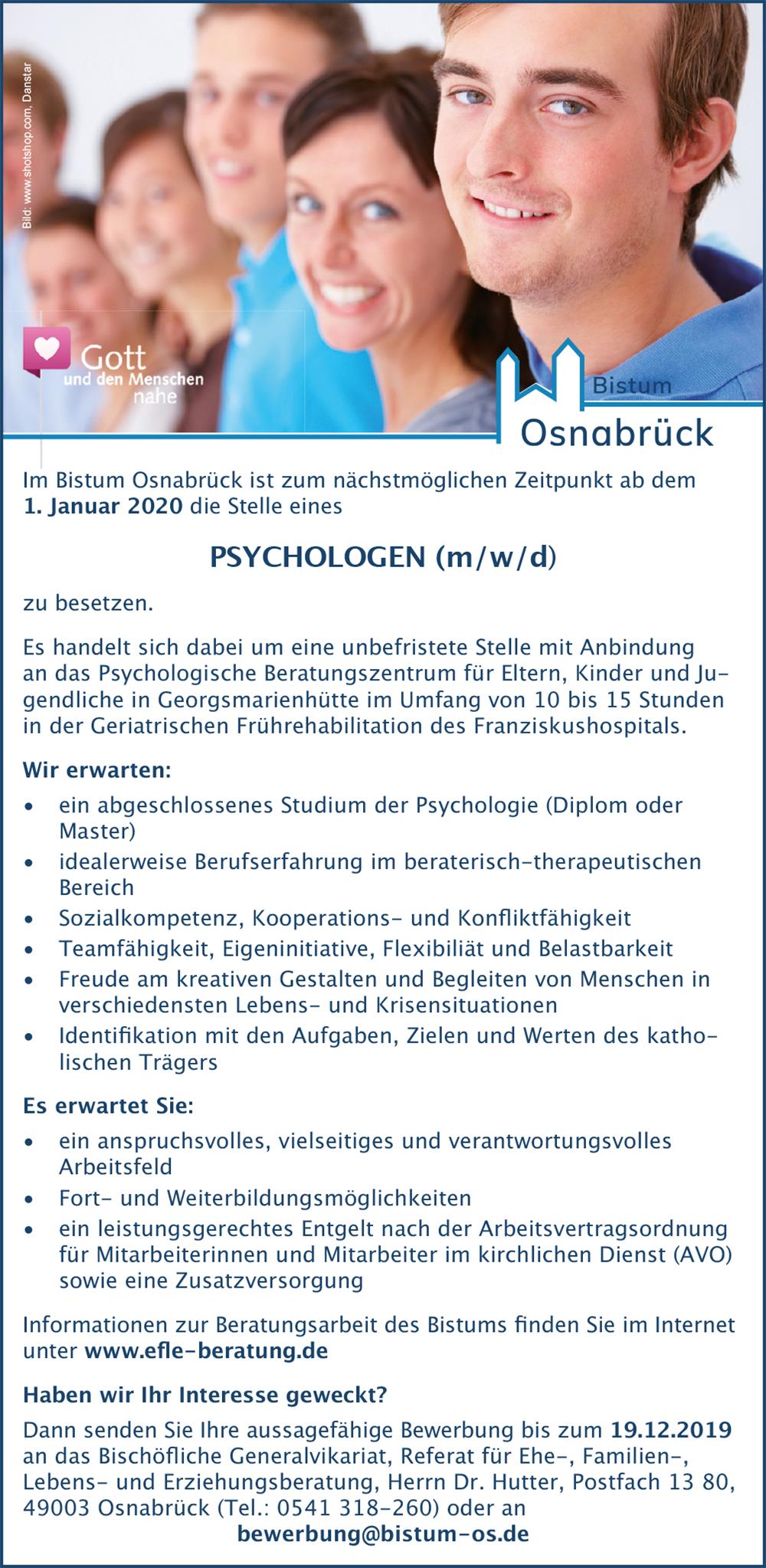 Stelle Bistum Psychologin