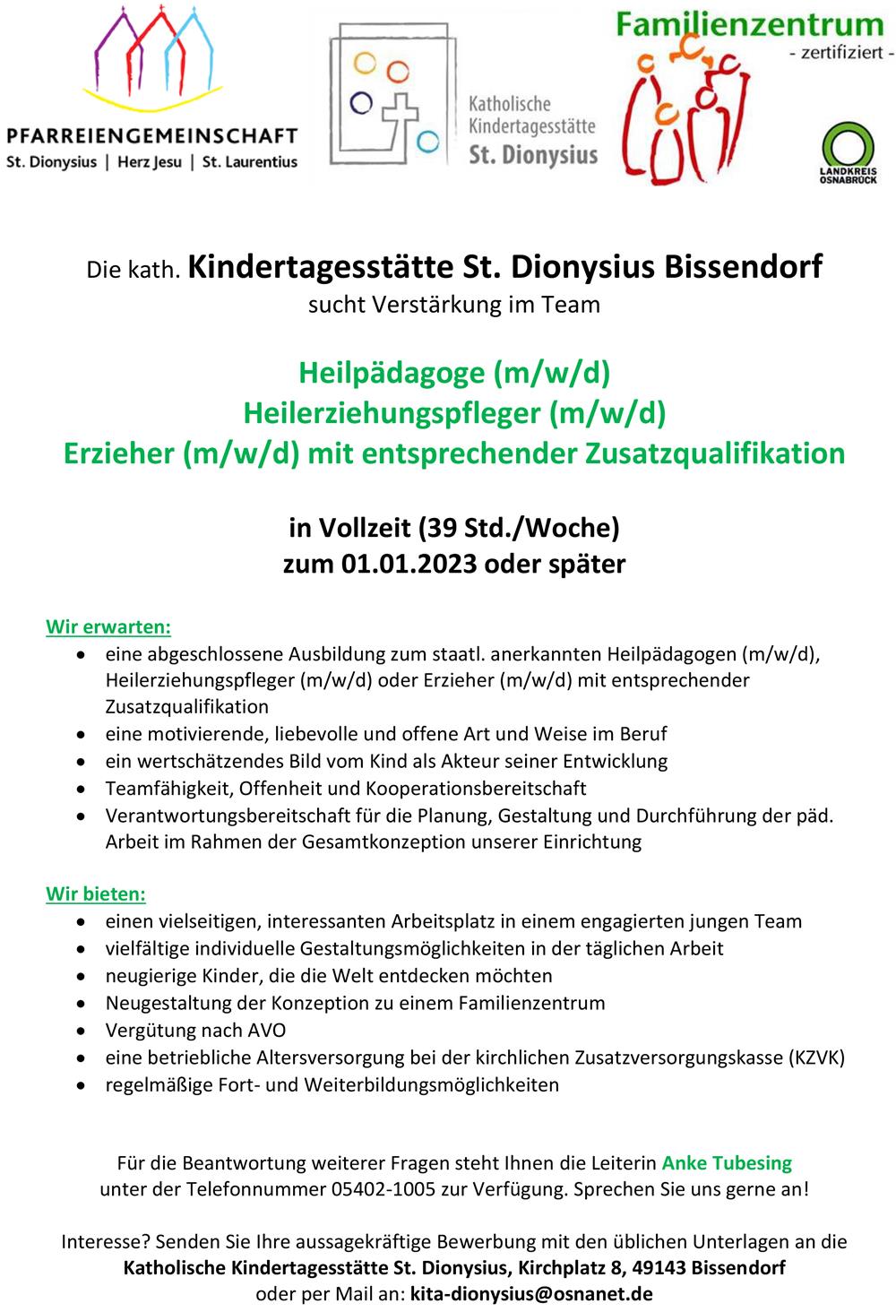 Stelle KiGas Bissendorf