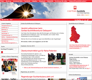 Screenshot – Website suchthilfe-ostbayern.de