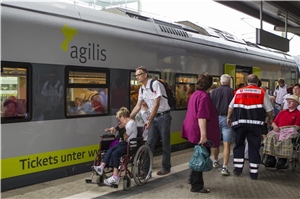Die Züge von agilis bieten beste Voraussetzungen für ein angenehmes und barrierefreies Reisen.