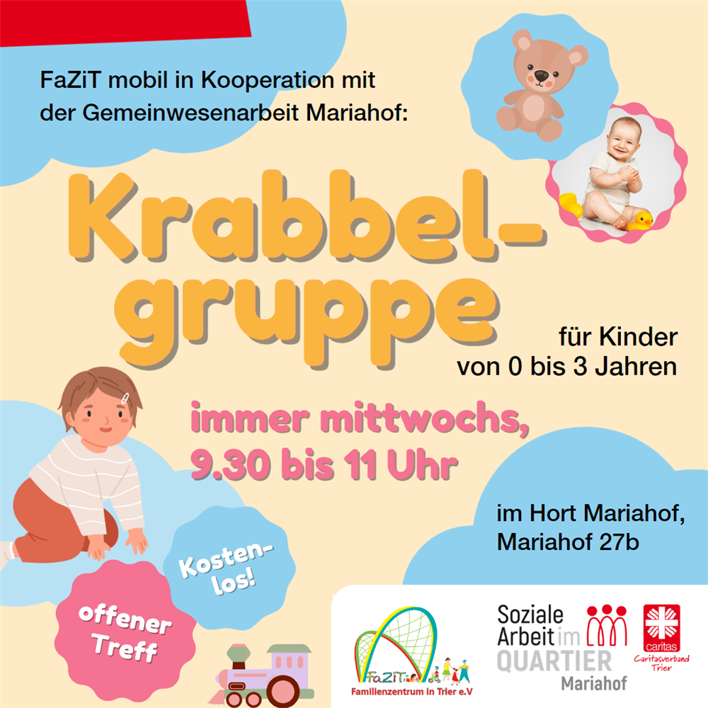 Info zur Krabbelgruppe im Hort Mariahof
