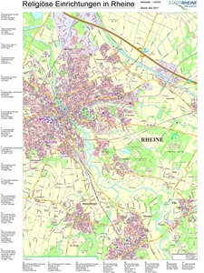 Karte religiöser Einrichtungen in Rheine
