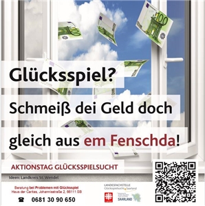 Plakat Aktionsplakat Glücksspielsucht 2021