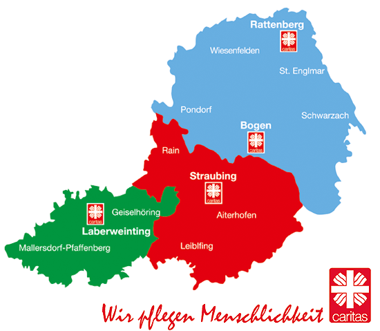 Karte Sozialstationen Straubing