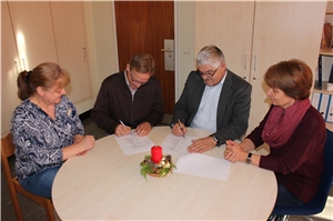 Unterzeichnung Bildungspartnerschaft Haus Adam Müller-Guttenbrunn und Rilke-Realschule