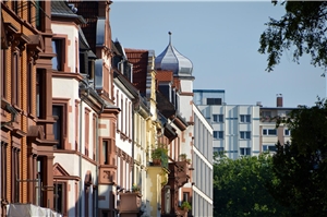 Wohnungsnot im reichen Stuttgart Altbauhäuserfassade