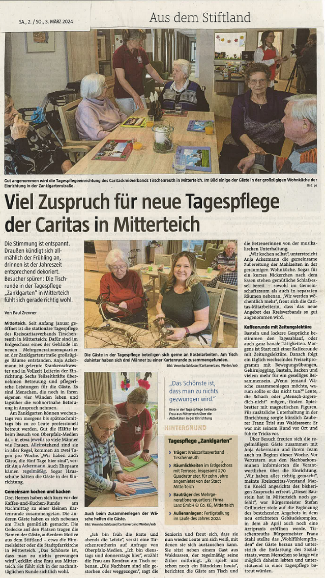 02.03.2024 - Viel Zuspruch für neue Tagespflege der Caritas in Mitterteich
