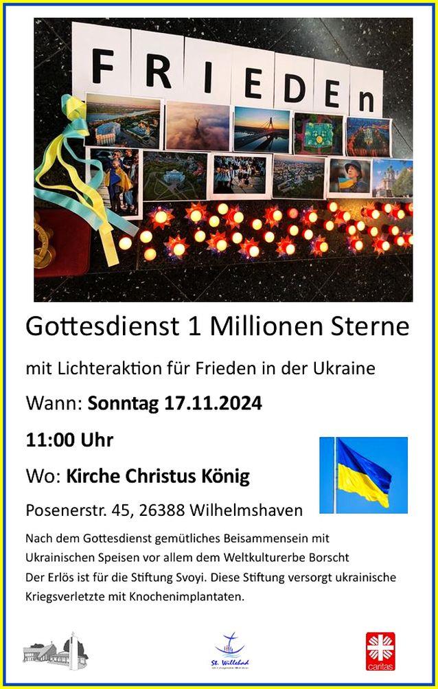 Gottesdienst zur Aktion von Caritas International „EineMillionSterne“