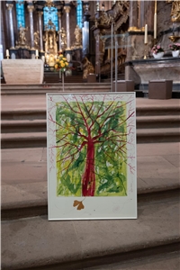 Bild "Lebensbaum" (Tusche) von Aloisia Hartmeier