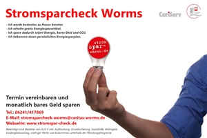 Banner Stromsparcheck Worms