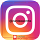 Instagram-Logo mit Beschriftung @caritasworms