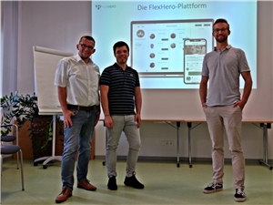 von rechts: Damian Belter, Philipp Klönhammer und Thomas Jäger beim After-Work-Forum „Personality um 6“ der Wormser Akademie