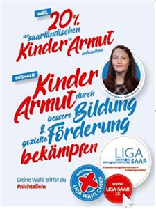Kampagne der LIGA der Freien Wohlfahrtspflege Saar zur Landtagswahl am 27. März