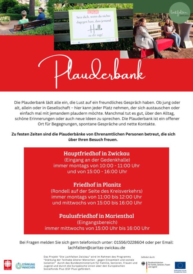 Flyer Plauderbank 2025