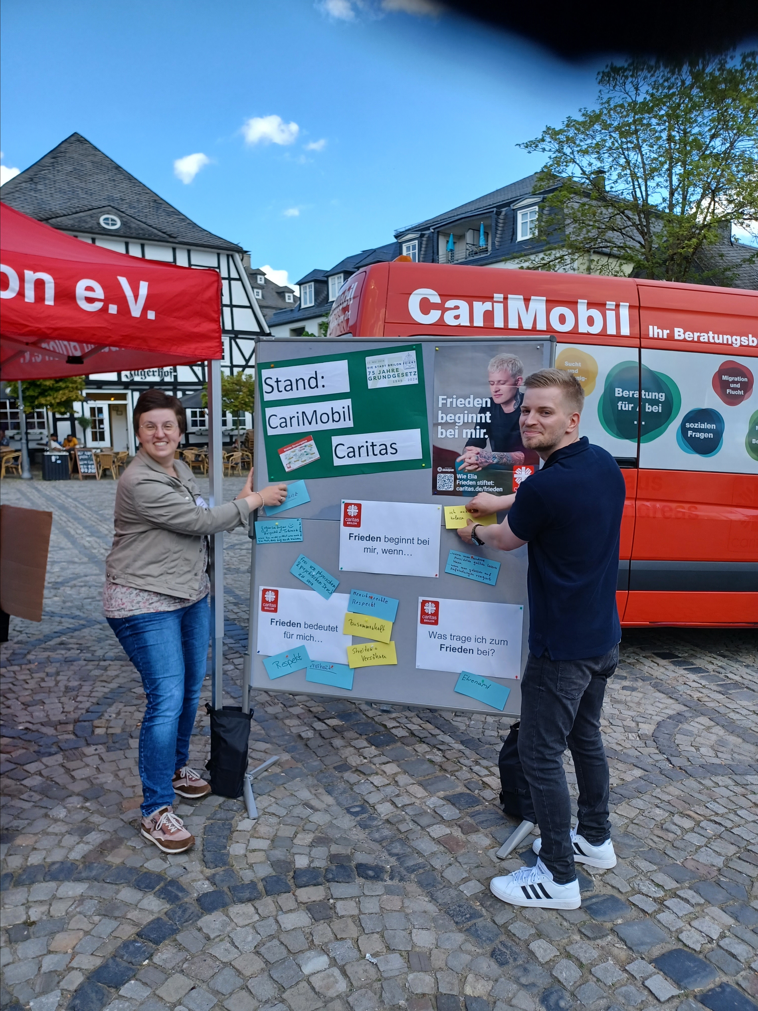 Aktion zu 75 Jahre Grundgesetz Caritas Brilon