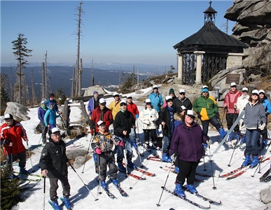 Gruppe auf Skitour