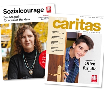 Titelbilder von neue caritas und Sozialcourage