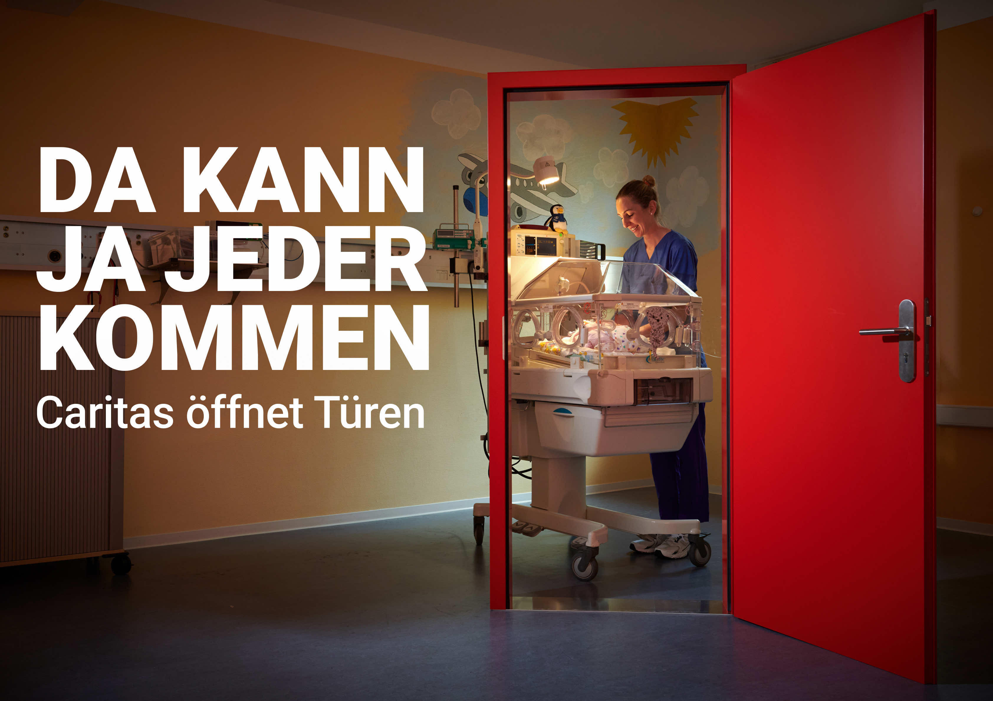 Eine Krankenpflegerin auf einer Geburtenstation