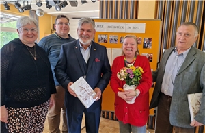 Regina Hertlein und Martin Kohl vom Caritasverband Mannheim dankten Hans Breuer, Monika Metzmaier und Johannes Schäfer (v. l.) für ihr Engagement.