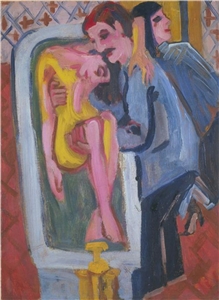 „Das Bad des Kranken (Der barmherzige Samariter)“ ist dieses Bild von Ernst Ludwig Kirchner von 1917 überschrieben. 