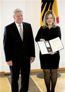 Alla Braimeier mit Bundespräsident Gauck