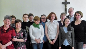 Gruppenfoto der Mitarbeitenden der Caritas St. Petersburg und des Caritasverbandes der Diözese Görlitz e.V.